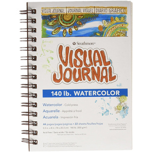 美国斯莫尔Strathmore 线圈水彩本中粗300g木浆/190g棉浆 丝蒂摩