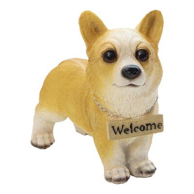 可爱仿真柯基柴犬桌面装饰摆件