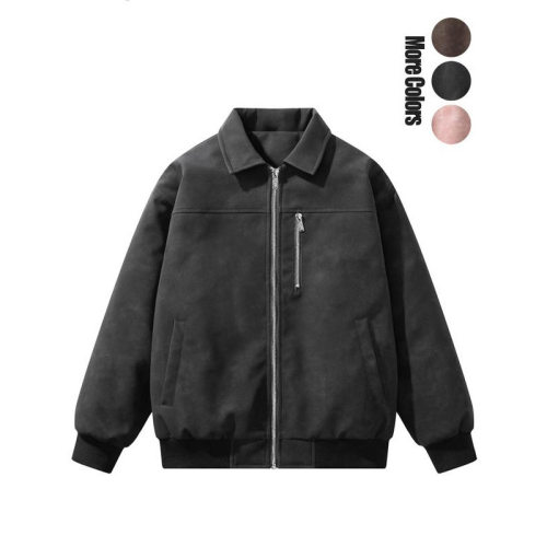 Z 76604 Retro suede leather jacket 复古麂皮绒 PU 夹克