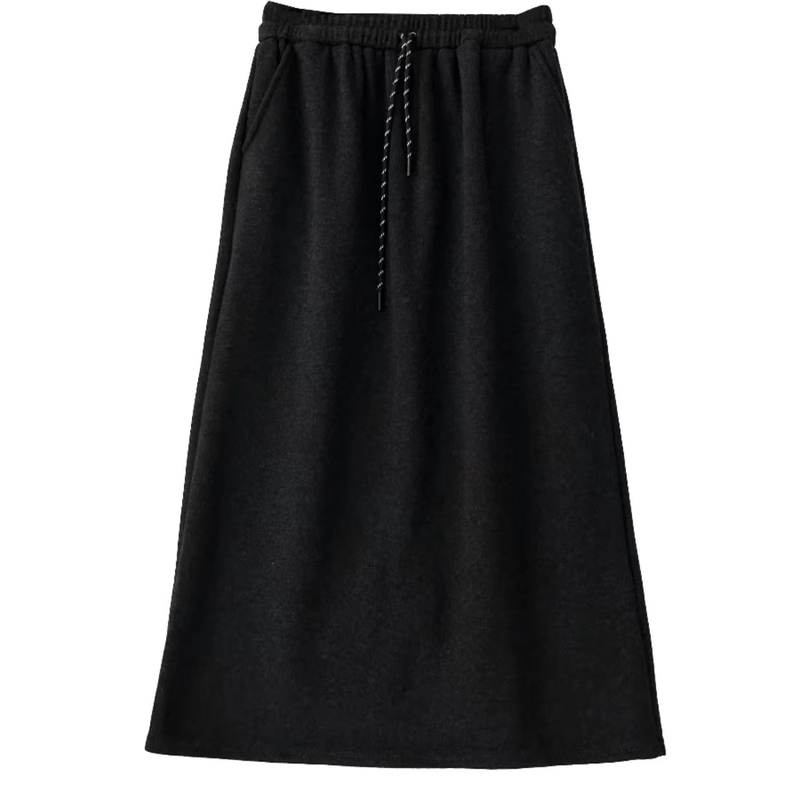 孕妇装特大码300斤高腰半身裙女秋冬季高腰垂感软糯针织南瓜长裙
