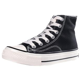 大嘴猴高帮帆布鞋女厚底内增高小白鞋2025新款板鞋男四季透气布鞋