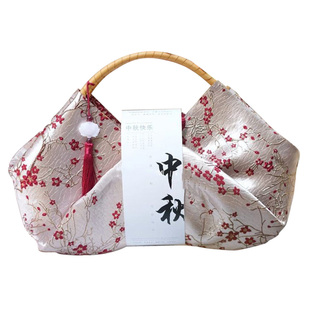 2025中秋礼盒中式风编织篮包装冰皮广式流心苏式月饼蛋黄酥礼盒