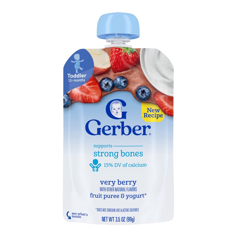 Gerber嘉宝 进口美国水果乳酪99g超级莓果味婴幼儿营养有机辅食版