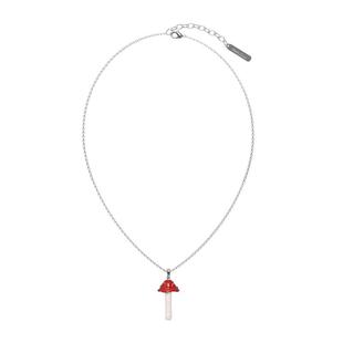 pearlona危险花园红蘑菇巴洛克珍珠项链锁骨链女小蘑菇 配饰