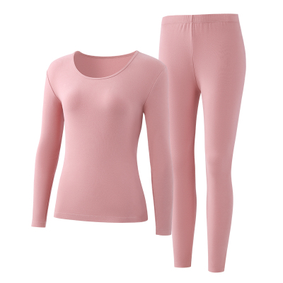 ab保暖内衣套装圆领50S长绒棉双面刷绒弹力女士低领秋衣秋裤R867