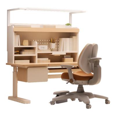 爱果乐学而不凡儿童学习桌小学生家用实木书桌椅套装可升降写字桌