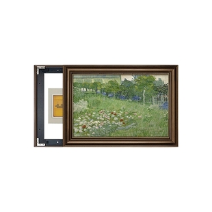 莫奈油画复古美式电表箱装饰画2025新款免打孔遮挡餐厅配电箱挂画