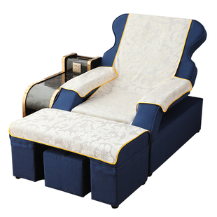 足疗沙发巾两件套沐足按摩椅床单泡脚凳沙发垫高档足浴店沙发套罩