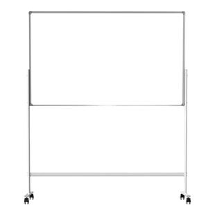 得力磁吸支架白板双面写字板家用办公可擦写带轮可移动画板立式教学白板办公用会议告示开会看板记事板车间