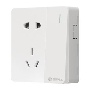 明装二开单控超薄开关插座面板明线盒电灯二位单联2双开家用墙壁