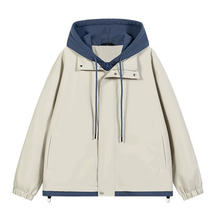 回力假两件外套男士春秋季2026新款青少年男生冲锋春装夹克防风衣