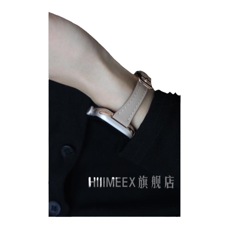 HIIIMEEX超细小牛皮真皮表带小众