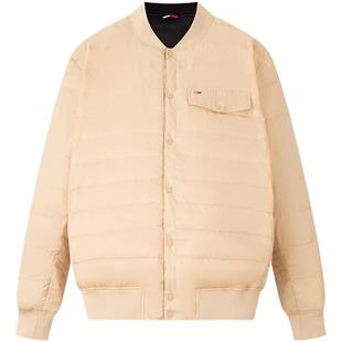 【双面穿90绒】Tommy秋冬男女排骨绗缝棒球领飞行夹克羽绒服外套