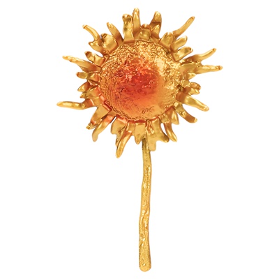 朱炳仁铜向日葵胸针国博同款轻奢高级搭配装饰背针胸花配饰精致