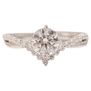 正品莫桑石钻戒仿真钻石假戒指女订婚求婚结婚戒对戒闭口四爪皇冠