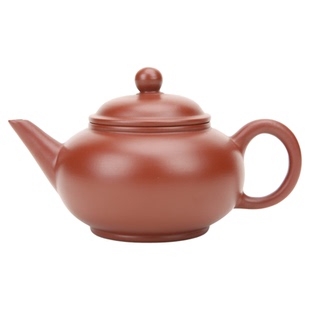 潮州西塘章氏朱泥手工壶120/200cc水平壶紫砂壶/工夫茶小品红泥壶