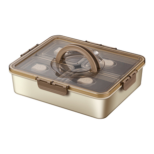 304不锈钢保鲜盒带盖调料盒厨房佐料盒配料收纳盒摆摊多格冰粉盒