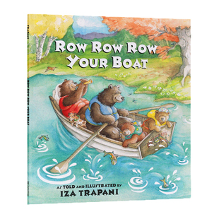 英文原版绘本 Row Row Row Your Boat 平装 廖彩杏书单第37周 第71本 2-7岁儿童故事歌谣 你的小船摇啊摇