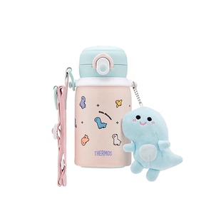 膳魔师儿童保温杯学生双饮吸管杯幼儿园一盖双用可爱便携直饮水杯