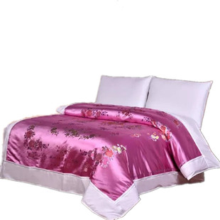 杭州丝绸被套婚庆绸缎面被罩软缎被面结婚大红喜被套纯棉被里单件