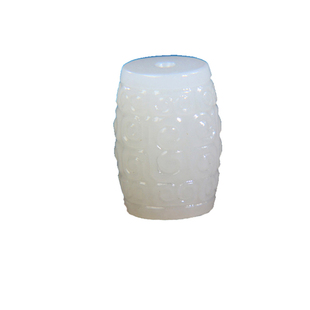 和田玉桶珠勒子青白玉碧玉天珠吊坠背云菩提佛珠文玩珠串配件价优