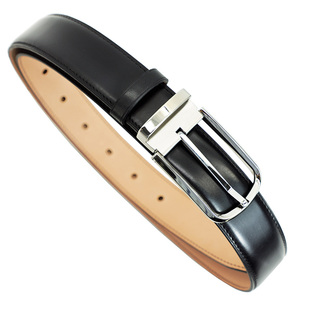 英国JE马缰革手工皮带男士商务正装西装针扣腰带头层牛皮休闲裤带