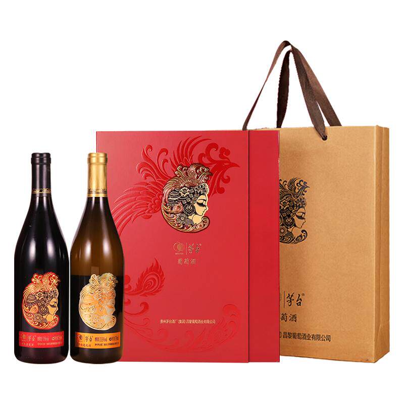 茅台山海凤凰葡萄酒双支礼盒