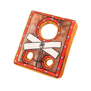 创意枷锁抱枕搞怪缉拿押送神器办公室靠背颈枕套头U型枕恶搞礼物