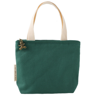 迷你小号 纯色帆布手拎小布包包女 上班通勤杂物手提袋轻便手机包