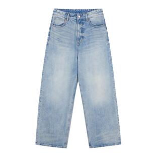 JNBY/江南布衣春秋牛仔裤宽松休闲阔腿棉质挺阔柔软通勤5O9E11690