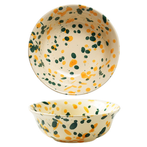 舍里泼墨酸奶碗沙拉碗米饭碗釉下彩陶瓷高颜值甜品碗早餐brunch碗