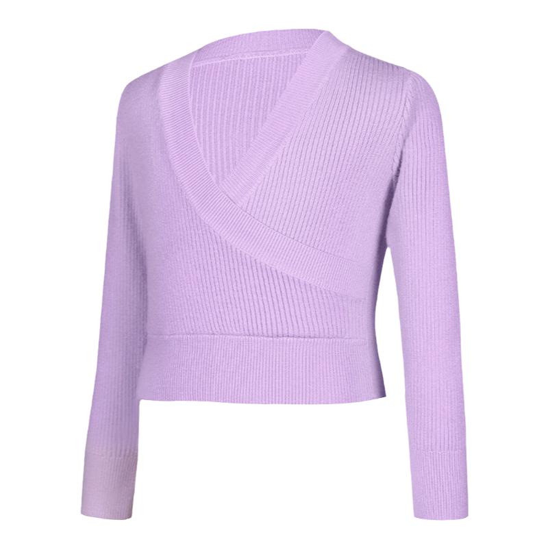 艾舞戈儿童舞蹈服毛衣春秋芭蕾舞服练功服长袖女童针织套头小外套