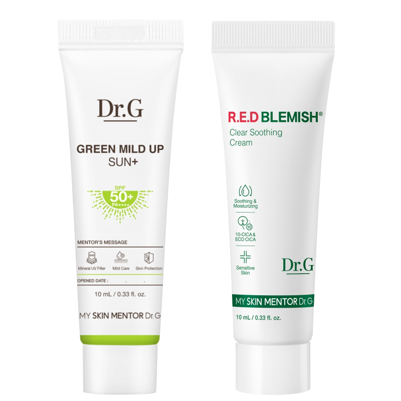 【U先派样】Dr.G小绿盾纯物理防晒修红奶冻面霜小样20ml尝鲜组合u