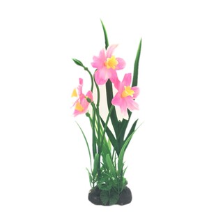 包邮水仙花荷花梦幻水族箱造景鱼缸装饰品仿真水草塑料花假花40cm