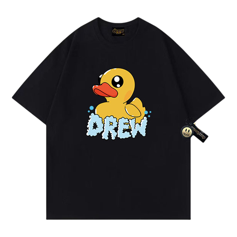 drew笑脸小黄鸭百搭情侣纯棉短袖