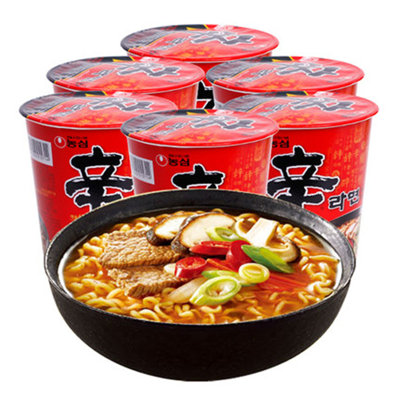 农心辛拉面小杯面65g/杯韩国进口方便面速食泡面即食方便食品