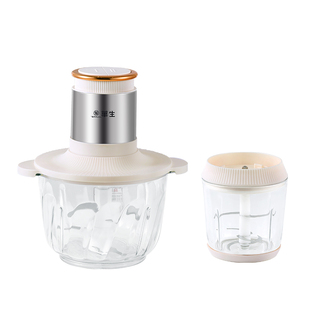 华生绞肉机家用搅碎双杯双刀绞肉机辅食佐料机剁切菜碎肉机8020B