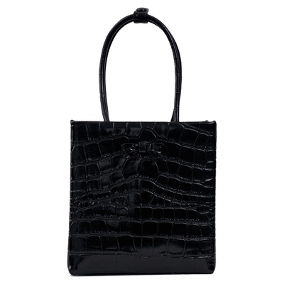 THEYELLOWSHOP头层牛皮mini Alba Classic Shopper蝴蝶托特斜跨包