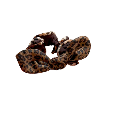 韩系豹纹蝴蝶结大肠发圈