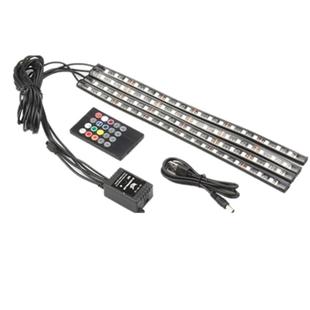 汽车装饰灯车内氛围灯改装led脚底灯音乐声控节奏灯七彩USB气氛灯