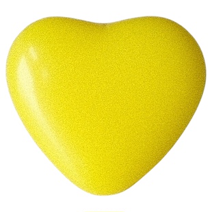 约11mmx10mm一颗价德国VINTAGE五六十年代柠檬黄爱心玻璃纽扣