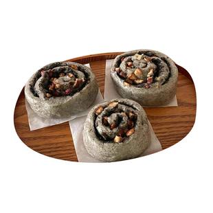 黑芝麻黑米核桃红枣包纯手工花卷粗粮早餐包窝窝头微甜