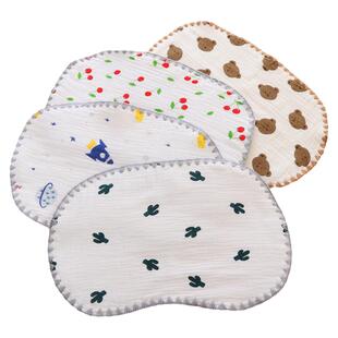 婴儿云片枕十层纯棉纱布枕新生儿枕巾宝宝防吐奶垫枕吸汗低枕头棉