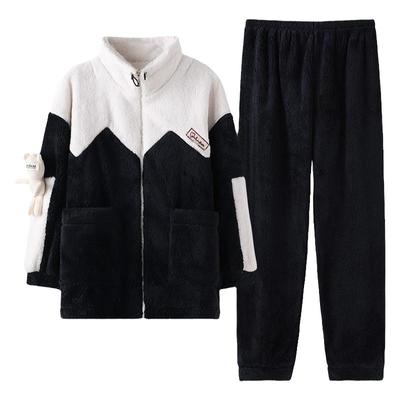 猫人法兰绒可外穿情侣睡衣