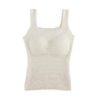 无痕保暖背心女带胸垫免穿文胸