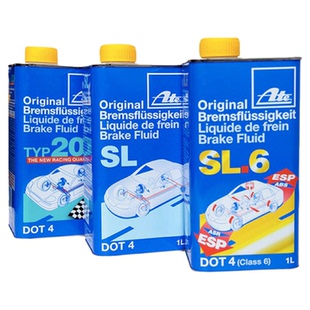 ATE刹车油SL6德国TYP200制动液DOT4进口DOT5.1制动液SL离合器油