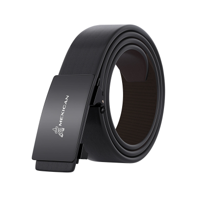 稻草人男士真牛皮带无牙内穿腰带