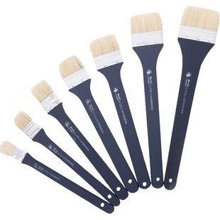 马利G1751猪鬃丙烯油画笔排笔绘画墙绘水粉刷子画画美术彩绘大尼龙颜料专用笔刷毛笔刷小排刷平头套装板刷