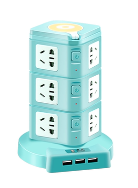大功率4000W多功能立式插座面板多用排插多孔带USB10a转16a插线板