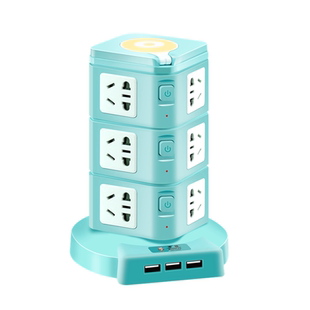 大功率4000W多功能立式插座面板多用排插多孔带USB10a转16a插线板